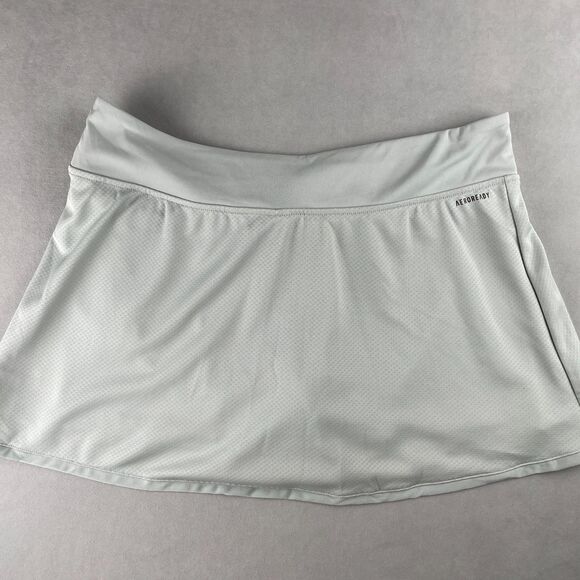 Adidas Club Skirt Womens XL Wonder Silver Tennis Skort AEROREADY Built-In Shorts - Picture 3 of 7